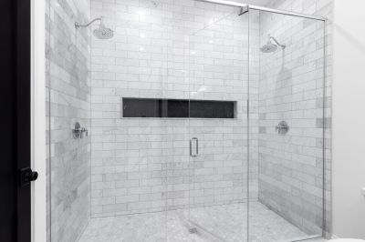 Walk-In Shower with Tile Accents